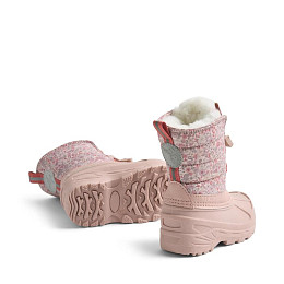 Сапоги зимние Wheat "Aleex Rose Powder Flowers", розовая акварель